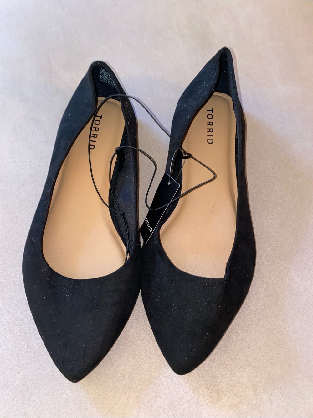 NWT Torrid Black Pointed Toe Flats Size 8.5W
